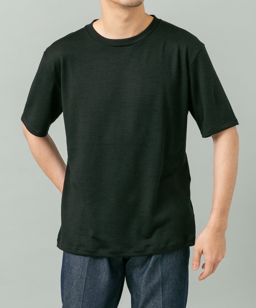 URBAN RESEARCH ROSSO MEN（アーバンリサーチロッソメン）の「『XLサイズあり』ハイクオリティショートスリーブウールTシャツ（Tシャツ/カットソー・メンズ・ブラック/グレー系その他/ネイビー・X-LARGE/LARGE/MEDIUM）」の7枚目の写真
