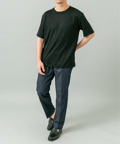 URBAN RESEARCH ROSSO MEN（アーバンリサーチロッソメン）の「『XLサイズあり』ハイクオリティショートスリーブウールTシャツ（Tシャツ/カットソー・メンズ・ブラック/グレー系その他/ネイビー・X-LARGE/LARGE/MEDIUM）」の8枚目の写真