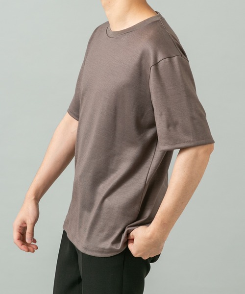 URBAN RESEARCH ROSSO MEN（アーバンリサーチロッソメン）の「『XLサイズあり』ハイクオリティショートスリーブウールTシャツ（Tシャツ/カットソー・メンズ・ブラック/グレー系その他/ネイビー・X-LARGE/LARGE/MEDIUM）」の12枚目の写真