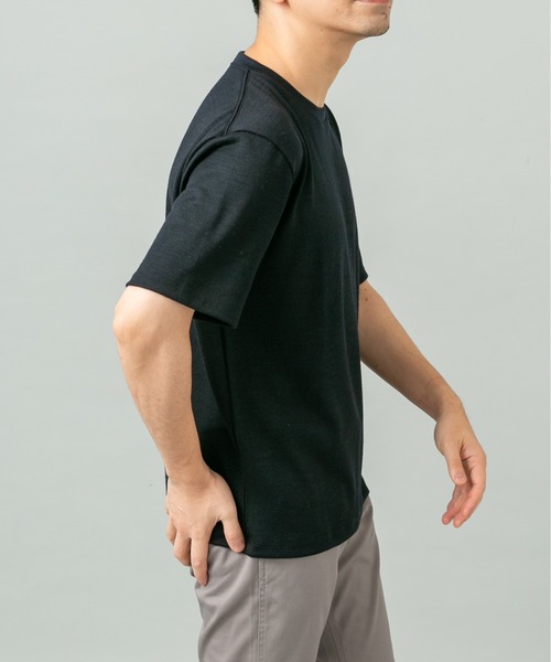 URBAN RESEARCH ROSSO MEN（アーバンリサーチロッソメン）の「『XLサイズあり』ハイクオリティショートスリーブウールTシャツ（Tシャツ/カットソー・メンズ・ブラック/グレー系その他/ネイビー・X-LARGE/LARGE/MEDIUM）」の16枚目の写真