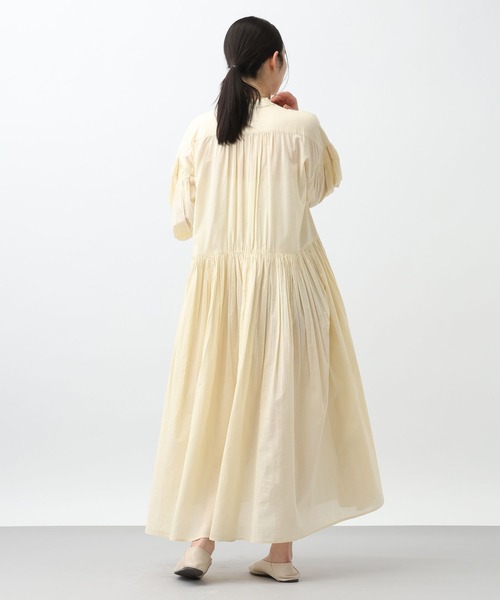 studio CLIP（スタディオクリップ）の「《natural by clip》ドビーストライプギャザーワンピース（ワンピース・レディース・クリーム/ブルー・FREE/PF）」の13枚目の写真