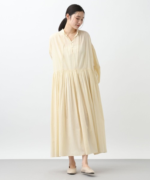 studio CLIP（スタディオクリップ）の「《natural by clip》ドビーストライプギャザーワンピース（ワンピース・レディース・クリーム/ブルー・FREE/PF）」の16枚目の写真