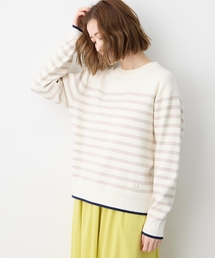 Petit Honfleur（プチオンフルール）の「ミラノリブ配色ボーダーニット【洗える】（ニット/セーター）」