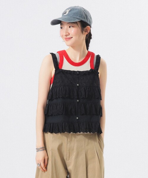 BEAMS BOY(ビームスボーイ)の「【8/20再値下げ】カットワーク キャミソール(シャツ/ブラウス・レディース・ブラック/オフホワイト・1/2)」の14枚目の写真