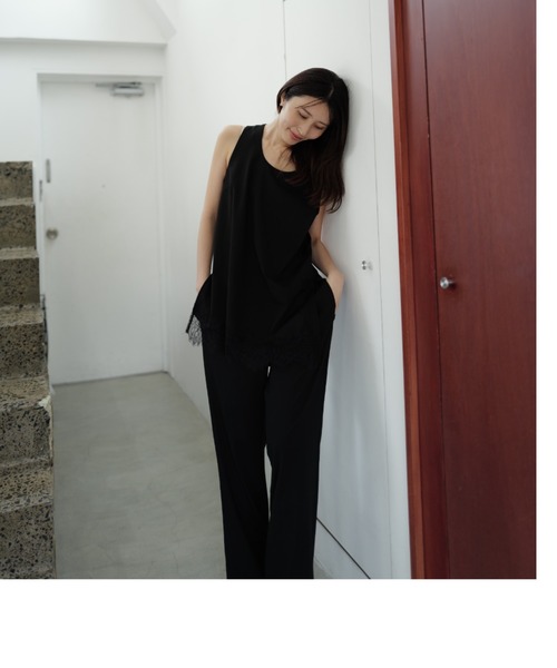 Henon.(ヘノン)の「レーストリムセットアップ(パンツドレス・レディース・ブラック・F)」の22枚目の写真
