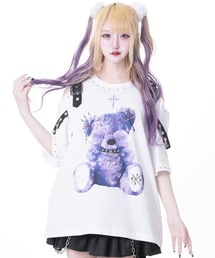 『TRAVAS TOKYO/トラバス トーキョー』ベルト使いくまプリントTシャツ
