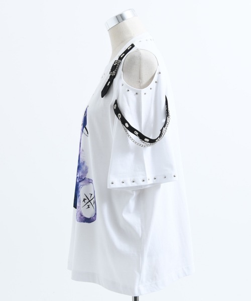 TRAVAS TOKYO(トラバス トウキョウ)の「『TRAVAS TOKYO/トラバス トーキョー』ベルト使いくまプリントTシャツ(Tシャツ/カットソー・レディース・ホワイト/ブラック・FREE)」の17枚目の写真
