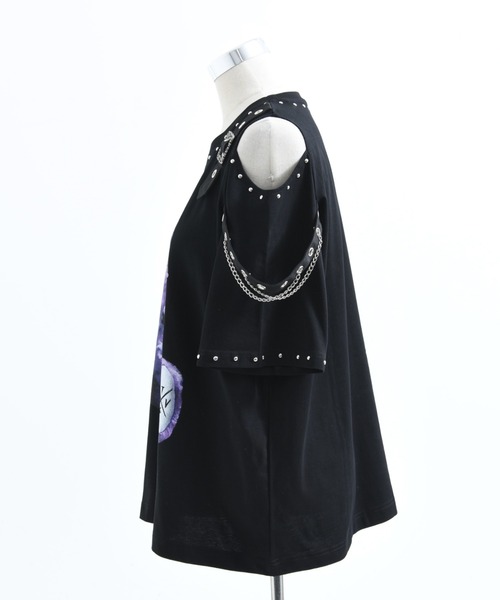 TRAVAS TOKYO(トラバス トウキョウ)の「『TRAVAS TOKYO/トラバス トーキョー』ベルト使いくまプリントTシャツ(Tシャツ/カットソー・レディース・ホワイト/ブラック・FREE)」の14枚目の写真