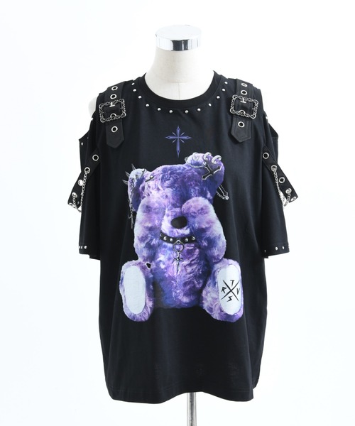 TRAVAS TOKYO(トラバス トウキョウ)の「『TRAVAS TOKYO/トラバス トーキョー』ベルト使いくまプリントTシャツ(Tシャツ/カットソー・レディース・ホワイト/ブラック・FREE)」の13枚目の写真
