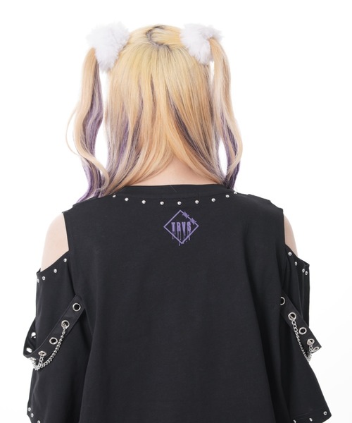 TRAVAS TOKYO(トラバス トウキョウ)の「『TRAVAS TOKYO/トラバス トーキョー』ベルト使いくまプリントTシャツ(Tシャツ/カットソー・レディース・ホワイト/ブラック・FREE)」の6枚目の写真