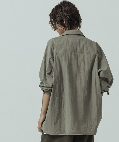 SLICK（スリック）の「【SLICK/スリック】Nylon Cotton Washer Shirt Jacket/ナイロンコットンワッシャーテーラーシャツジャケット（シャツ/ブラウス・メンズ・ブラック/グレイッシュベージュ・1/2/3）」の17枚目の写真