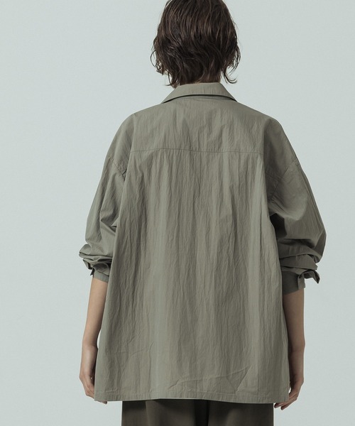 SLICK（スリック）の「【SLICK/スリック】Nylon Cotton Washer Shirt Jacket/ナイロンコットンワッシャーテーラーシャツジャケット（シャツ/ブラウス・メンズ・ブラック/グレイッシュベージュ・1/2/3）」の18枚目の写真