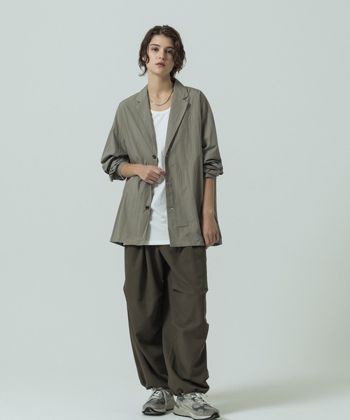 SLICK（スリック）の「【SLICK/スリック】Nylon Cotton Washer Shirt Jacket/ナイロンコットンワッシャーテーラーシャツジャケット（シャツ/ブラウス・メンズ・ブラック/グレイッシュベージュ・1/2/3）」の20枚目の写真