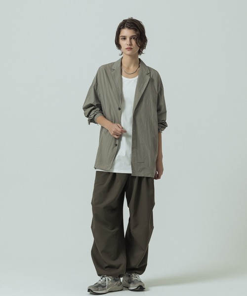 SLICK（スリック）の「【SLICK/スリック】Nylon Cotton Washer Shirt Jacket/ナイロンコットンワッシャーテーラーシャツジャケット（シャツ/ブラウス・メンズ・ブラック/グレイッシュベージュ・1/2/3）」の21枚目の写真