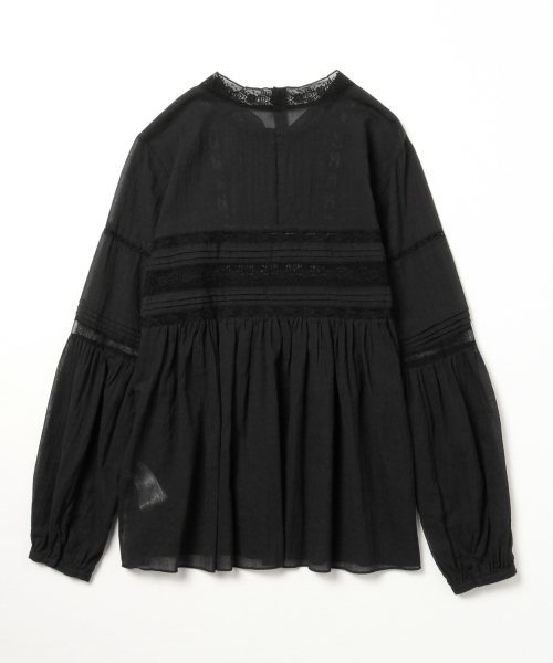 Demi-Luxe BEAMS（デミルクス ビームス）の「Demi-Luxe BEAMS / リバーレース スタンド プルオーバー（シャツ/ブラウス・レディース・ホワイト/ブラック・38/36）」の12枚目の写真