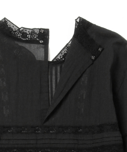 Demi-Luxe BEAMS（デミルクス ビームス）の「Demi-Luxe BEAMS / リバーレース スタンド プルオーバー（シャツ/ブラウス・レディース・ホワイト/ブラック・38/36）」の13枚目の写真