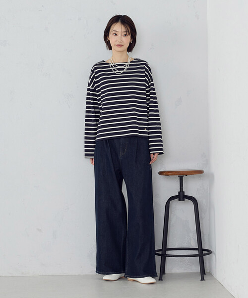 COMME CA ISM(コムサイズム)の「ボーダー ロンT(Tシャツ/カットソー・レディース・ネイビー×ホワイト/ホワイト×ネイビー・LARGE/MEDIUM)」の17枚目の写真