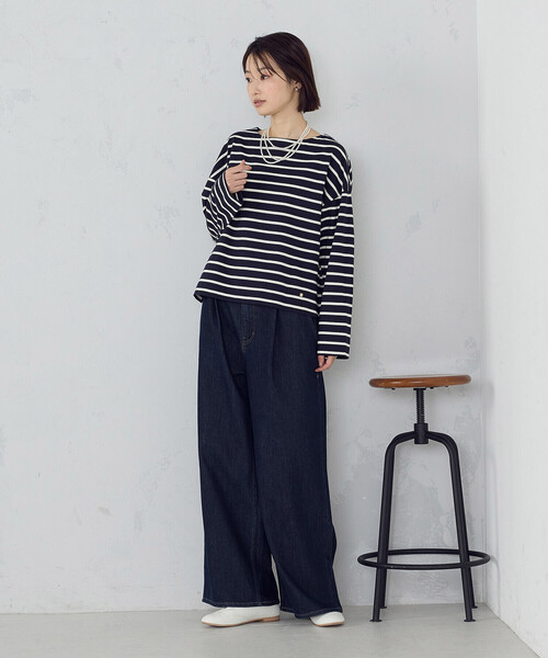 COMME CA ISM(コムサイズム)の「ボーダー ロンT(Tシャツ/カットソー・レディース・ネイビー×ホワイト/ホワイト×ネイビー・LARGE/MEDIUM)」の18枚目の写真