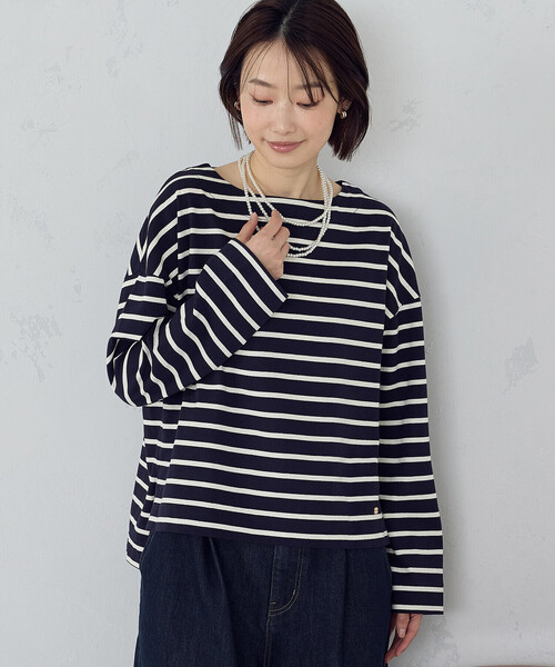 COMME CA ISM(コムサイズム)の「ボーダー ロンT(Tシャツ/カットソー・レディース・ネイビー×ホワイト/ホワイト×ネイビー・LARGE/MEDIUM)」の21枚目の写真