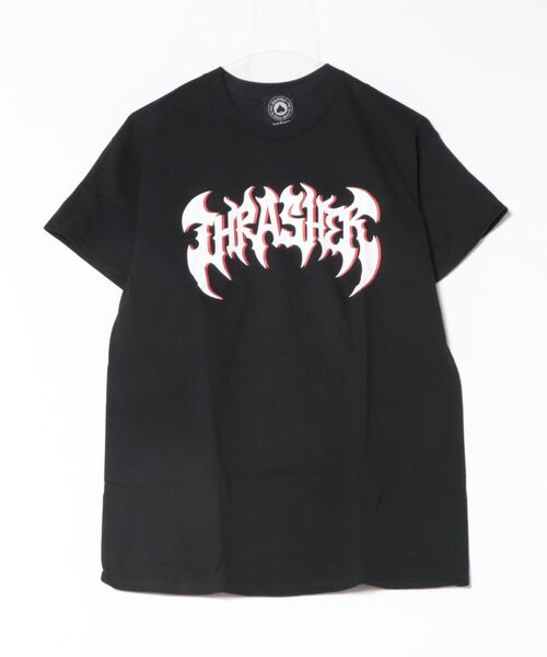 THRASHER(スラッシャー)の「HEAVY METAL S/S T-SHIRTS/THRASHER スラッシャー ロゴプリント 半袖Tシャツ ストリート スケーター ユニセックス(Tシャツ/カットソー・メンズ・ブラック・MEDIUM/LARGE/X-LARGE)」の5枚目の写真