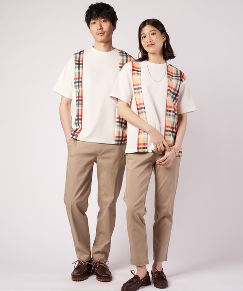 Arnold Palmer(アーノルドパーマー)の「シェア パーマーチェック ドッキング Tシャツ(Tシャツ/カットソー・レディース・アイボリー/ダークネイビー/ベージュ・S/M/LL/XS/L)」の13枚目の写真