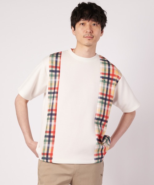 Arnold Palmer(アーノルドパーマー)の「シェア パーマーチェック ドッキング Tシャツ(Tシャツ/カットソー・レディース・アイボリー/ダークネイビー/ベージュ・S/M/LL/XS/L)」の17枚目の写真