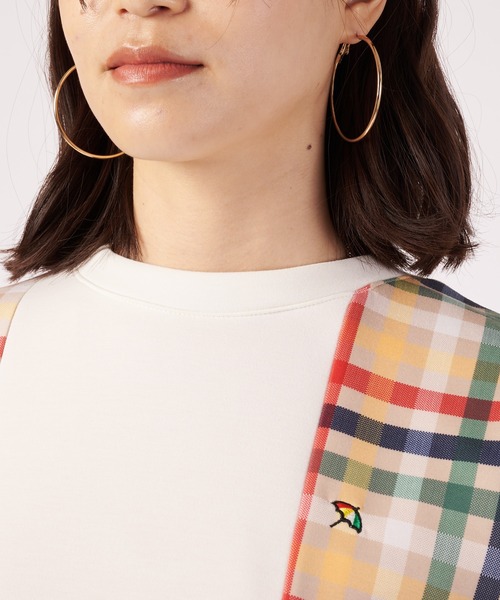 Arnold Palmer(アーノルドパーマー)の「シェア パーマーチェック ドッキング Tシャツ(Tシャツ/カットソー・レディース・アイボリー/ダークネイビー/ベージュ・S/M/LL/XS/L)」の11枚目の写真