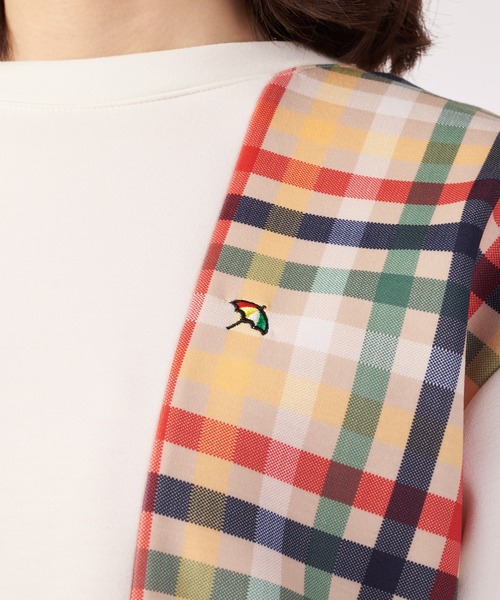 Arnold Palmer(アーノルドパーマー)の「シェア パーマーチェック ドッキング Tシャツ(Tシャツ/カットソー・レディース・アイボリー/ダークネイビー/ベージュ・S/M/LL/XS/L)」の12枚目の写真