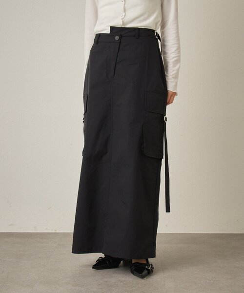 mline（エムライン）の「[mline]カーゴベルトスカート（スカート・レディース・カーキ/ブラック・2/1）」の3枚目の写真
