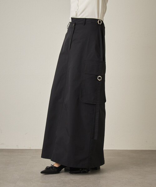 mline（エムライン）の「[mline]カーゴベルトスカート（スカート・レディース・カーキ/ブラック・2/1）」の4枚目の写真