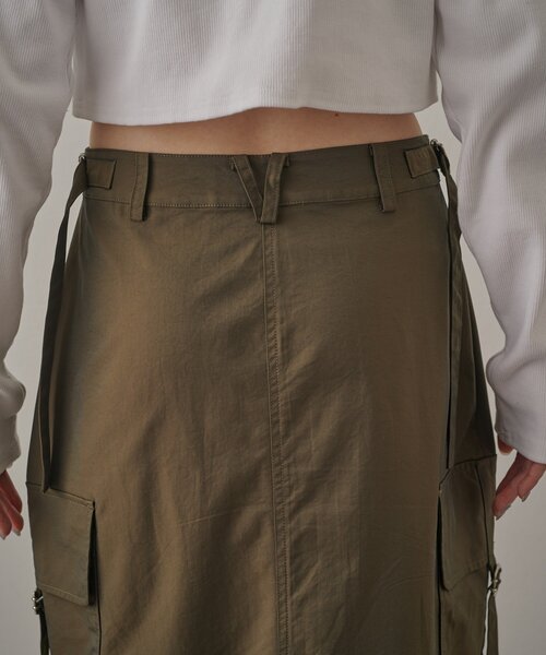mline（エムライン）の「[mline]カーゴベルトスカート（スカート・レディース・カーキ/ブラック・2/1）」の9枚目の写真