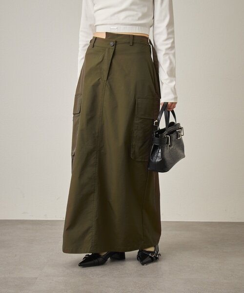 mline（エムライン）の「[mline]カーゴベルトスカート（スカート・レディース・カーキ/ブラック・2/1）」の19枚目の写真