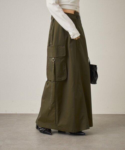 mline（エムライン）の「[mline]カーゴベルトスカート（スカート・レディース・カーキ/ブラック・2/1）」の21枚目の写真