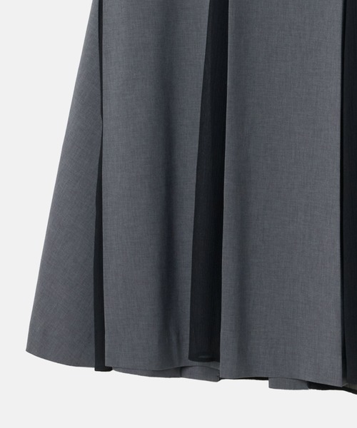 LE CIEL BLEU(ルシェルブルー)の「プリーテッドスカートwシアーディティール / Pleated Skirt w/Sheer Detail(スカート・レディース・ブラック/グレー・34/36/38)」の20枚目の写真