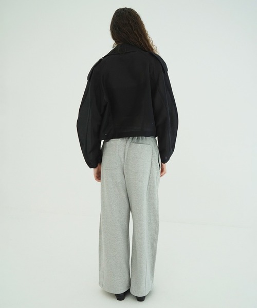 CLANE（クラネ）の「SHEER SHORT TRENCH JACKET（トレンチコート・レディース・アイボリー/ブラック・1）」の16枚目の写真