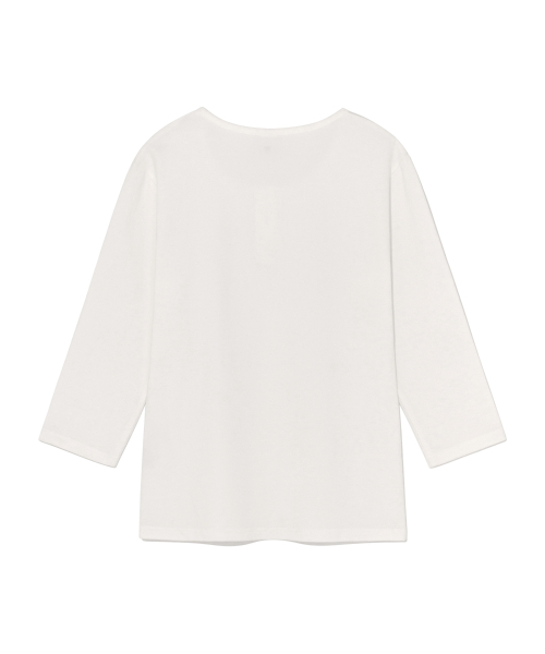 THECOLDESTMOMENT(ザコールデストモーメント)の「(w) TCM henley neck three-quarter sleeve (white)(Tシャツ/カットソー・レディース・その他・SMALL/MEDIUM)」の3枚目の写真