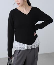 ◆〈MFM〉アシメVネックニット