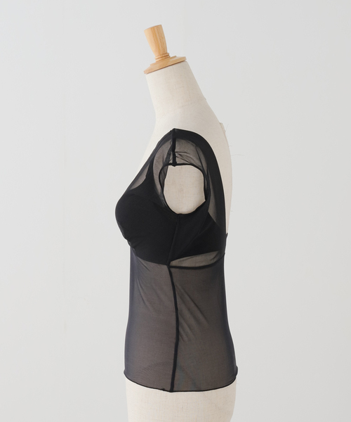 IENA（イエナ）の「NICENICE MOMENT/ナイスナイスモーメント MESH FRENCH TOP N3-26S-030（その他トップス・レディース・ブラック/ベージュ・X-SMALL/SMALL）」の3枚目の写真