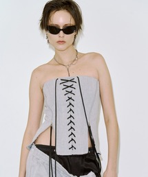 JOSE MOON | LACEUP SWEAT BUSTIER/レースアップスウェットビスチェ(その他トップス)