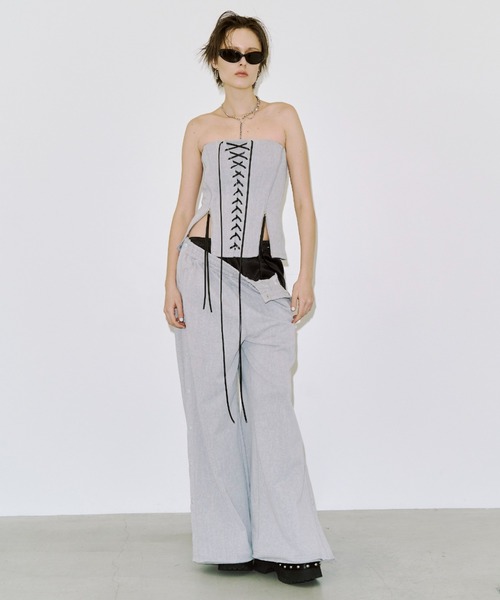 JOSE MOON(ジョゼムーン)の「LACEUP SWEAT BUSTIER/レースアップスウェットビスチェ(その他トップス・レディース・ブラック/グレー/ブラウン・38/36)」の7枚目の写真