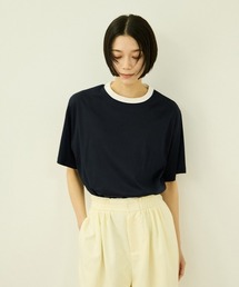 VICKY（ビッキー）の「アセジミボウシ　リンガーTシャツ（Tシャツ/カットソー）」