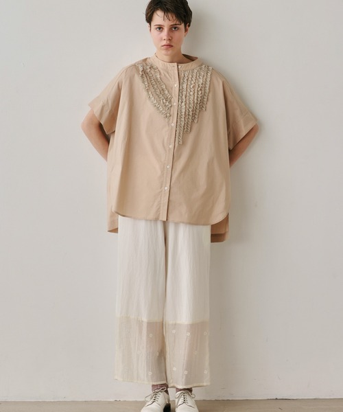 Kelen(ケレン)の「「KELEN / ケレン」裾切替シアー刺繍イージーパンツ(その他パンツ・レディース・チャコールグレー/ブラック/アイボリー・S/M)」の10枚目の写真