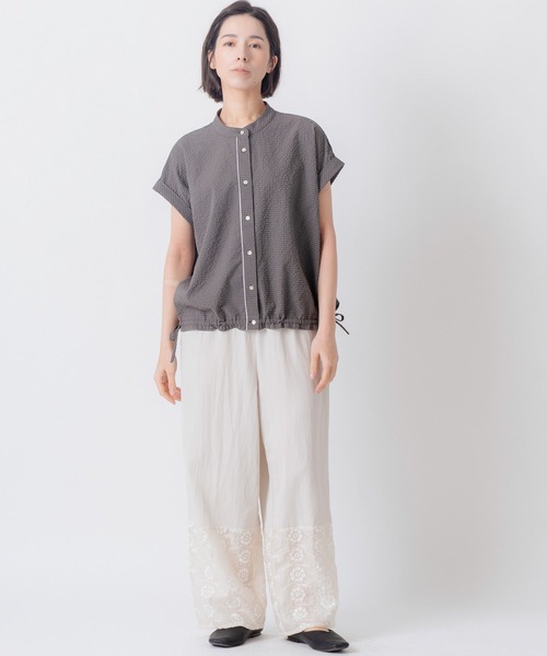 Kelen(ケレン)の「「KELEN / ケレン」裾切替シアー刺繍イージーパンツ(その他パンツ・レディース・チャコールグレー/ブラック/アイボリー・S/M)」の12枚目の写真