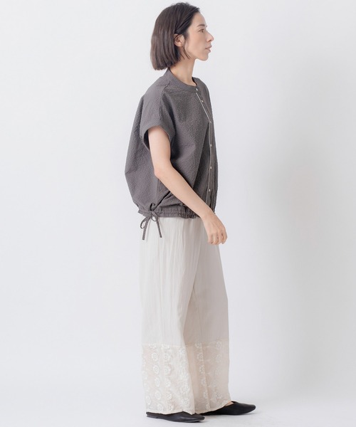 Kelen(ケレン)の「「KELEN / ケレン」裾切替シアー刺繍イージーパンツ(その他パンツ・レディース・チャコールグレー/ブラック/アイボリー・S/M)」の14枚目の写真