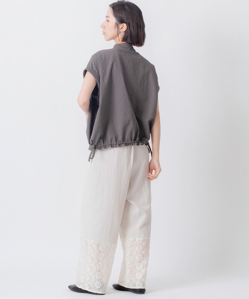 Kelen(ケレン)の「「KELEN / ケレン」裾切替シアー刺繍イージーパンツ(その他パンツ・レディース・チャコールグレー/ブラック/アイボリー・S/M)」の16枚目の写真