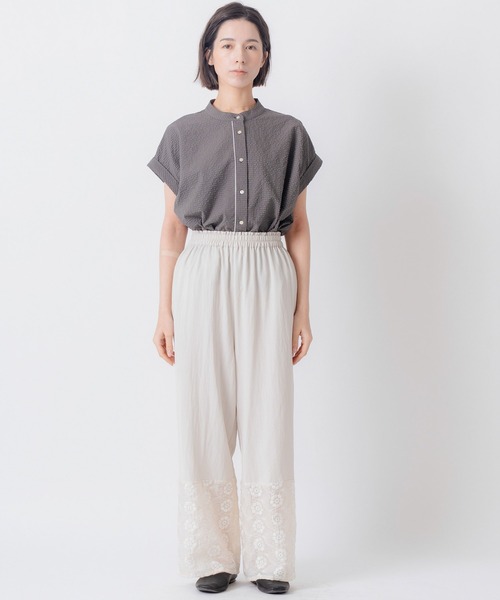 Kelen(ケレン)の「「KELEN / ケレン」裾切替シアー刺繍イージーパンツ(その他パンツ・レディース・チャコールグレー/ブラック/アイボリー・S/M)」の18枚目の写真