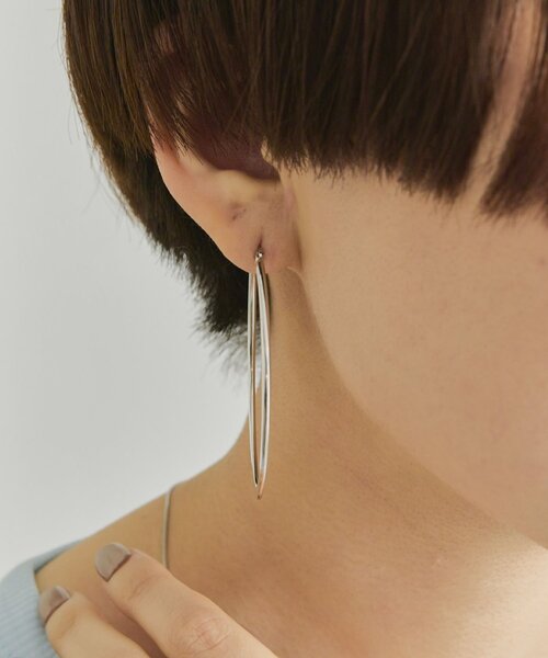 ear PAPILLONNER(イアパピヨネ)の「《金属アレルギー対応/ステンレス》マーキスフープピアス(ピアス(両耳用)・レディース・シルバー/ゴールド・FREE)」の8枚目の写真