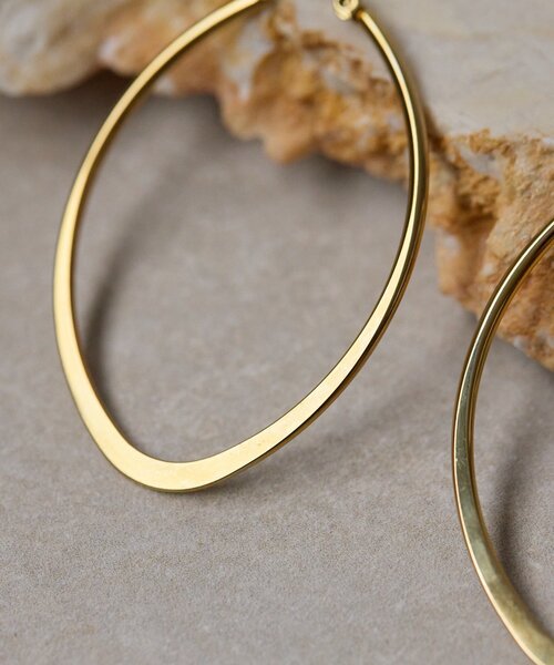 ear PAPILLONNER(イアパピヨネ)の「《金属アレルギー対応/ステンレス》マーキスフープピアス(ピアス(両耳用)・レディース・シルバー/ゴールド・FREE)」の10枚目の写真