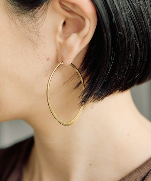 ear PAPILLONNER(イアパピヨネ)の「《金属アレルギー対応/ステンレス》マーキスフープピアス(ピアス(両耳用)・レディース・シルバー/ゴールド・FREE)」の14枚目の写真