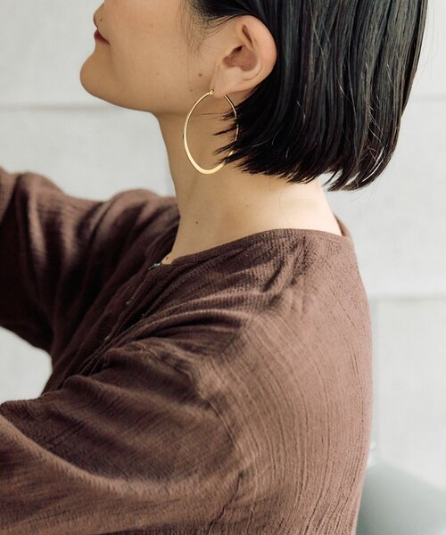 ear PAPILLONNER(イアパピヨネ)の「《金属アレルギー対応/ステンレス》マーキスフープピアス(ピアス(両耳用)・レディース・シルバー/ゴールド・FREE)」の15枚目の写真